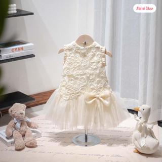  Váy Đầm Thiết Kế Cao Cấp Cho Bé Gái Mimi Meo Chất Lưới Hoa Nổi Xòe Bồng Đi Tiệc Cưới Sinh Nhật Size 9-34kg TD347 