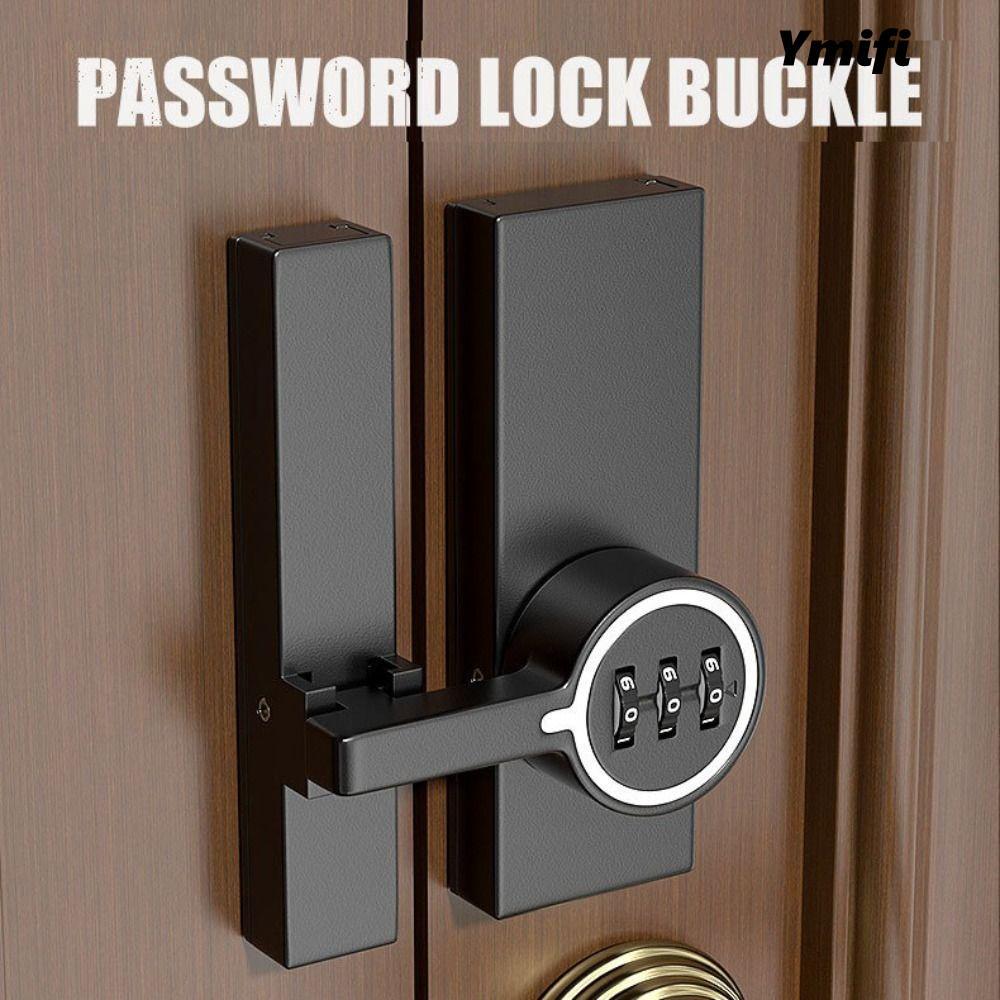 Khóa cửa mật khẩu YMIFI, Khóa cửa an ninh phát sáng mật khẩu 3 chữ số, Hợp kim kẽm Khóa cửa chuồng 1