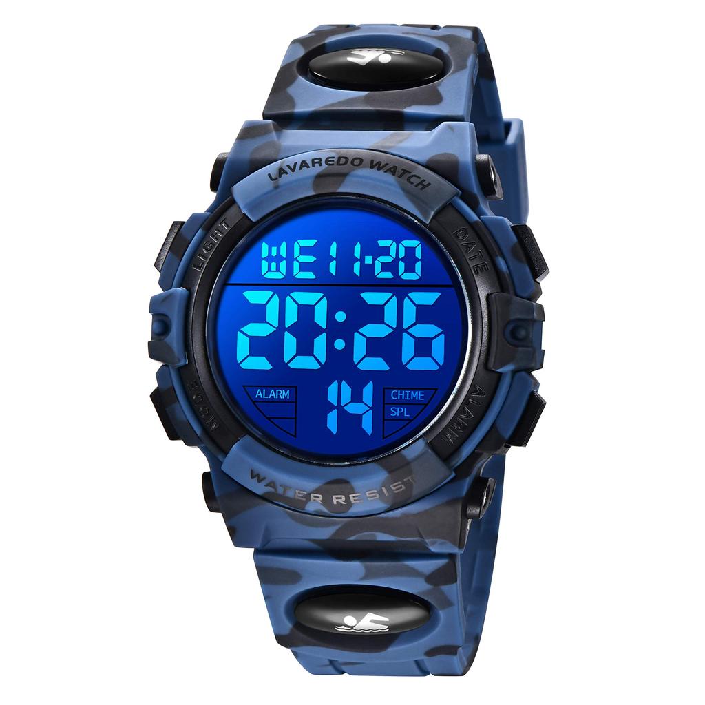 Kids Digital Sports Watch - Multifunctional Waterproof Outdoor Watch for Boys and Girls with Alarm, 
