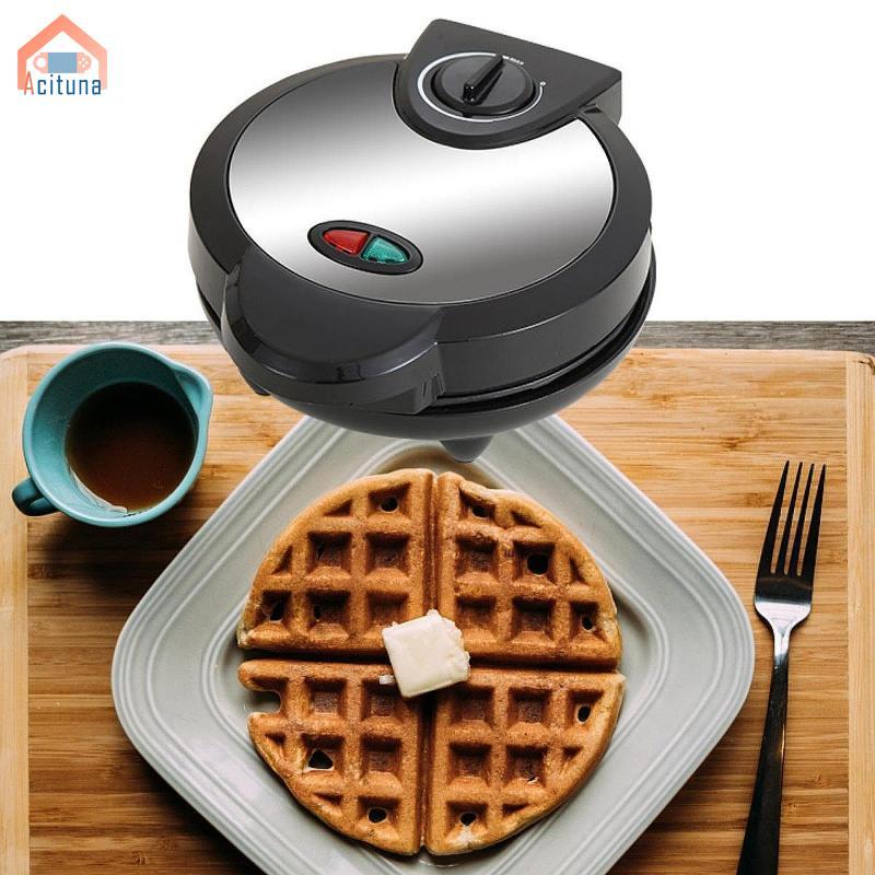 Máy làm bánh quế Acutuna Bàn ủi bánh quế điện 9 inch Dễ dàng làm sạch vỉ nướng bánh Điều khiển màu nâu có thể điều chỉnh Chống dính cho đồ ăn nhẹ Bữa sáng