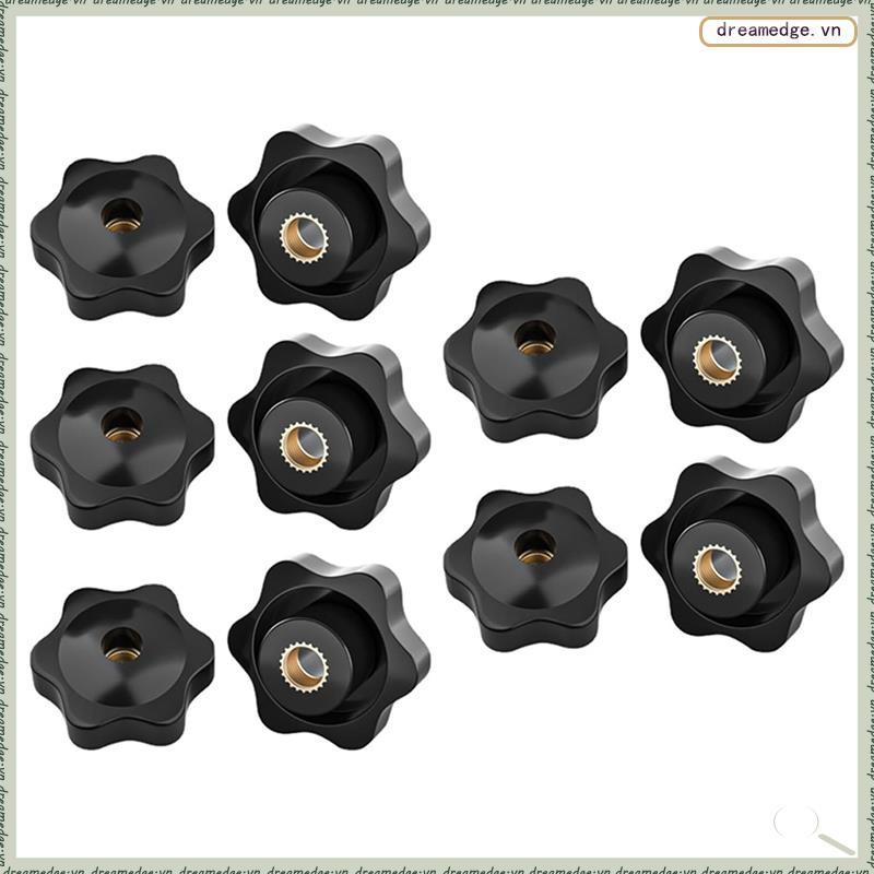 [dreamedge] 10 Gói Mận-Blossom Tay Thắt Cao Su-Head Nuts Đen Thumb Nuts Ngôi Sao Cơ Ngón Tay Cái Nut