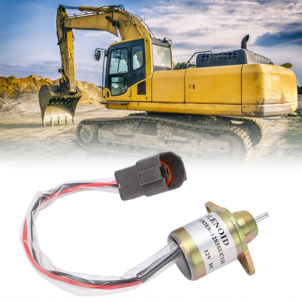 Haape Nhiên Liệu Ngắt Van Điện Từ Dừng Hợp Kim Nhôm 12V DC Cho Kubota 119233-77932 Động Cơ Thống Đốc