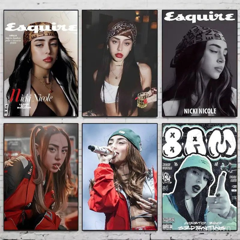 Rapper Argentina N-Nicki Nicole Poster Hd In Phòng Ngủ Trang Trí Tường Nhà, Không Khung Tranh Canvas