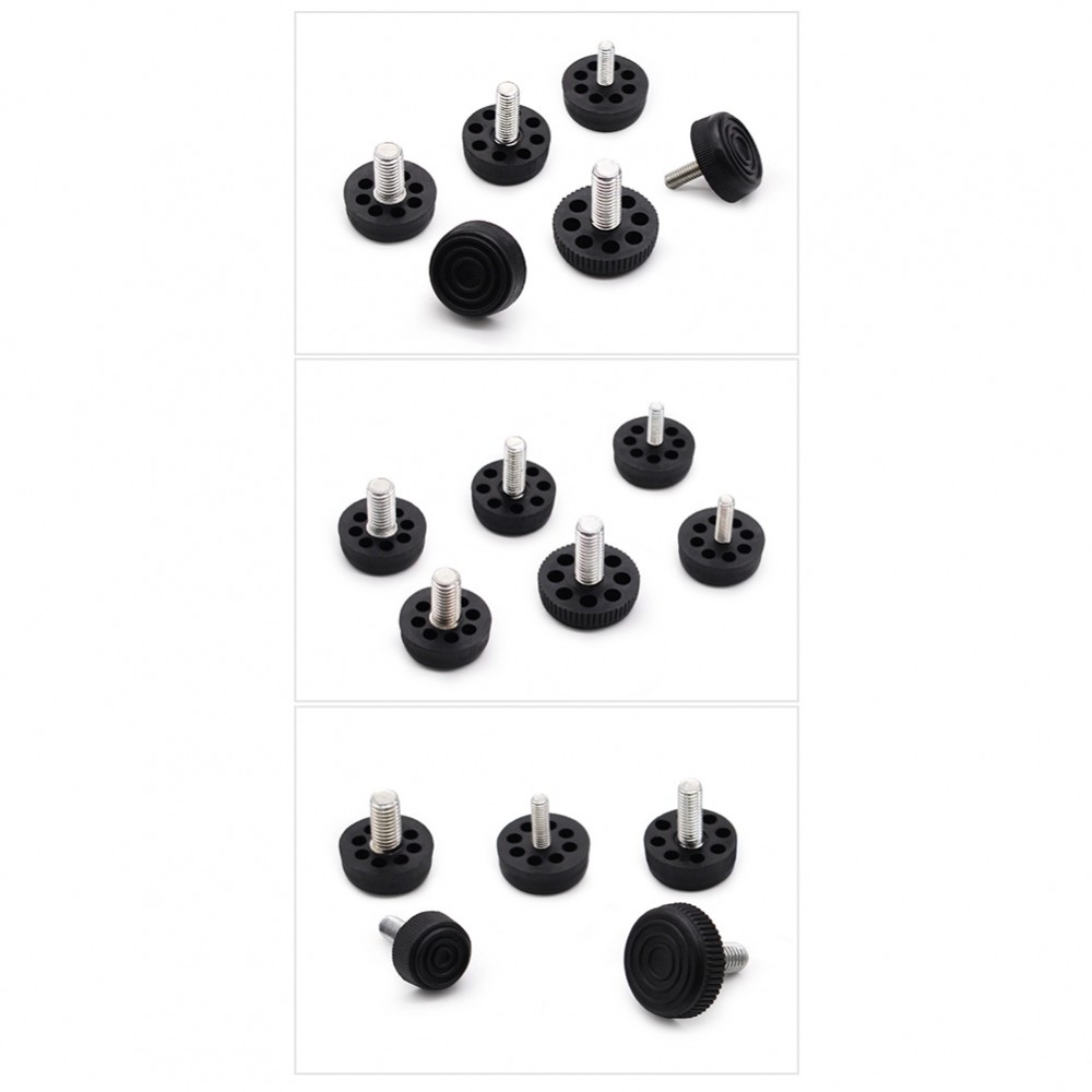 10X Đen Có Thể Điều Chỉnh Chiều Cao Chân M6 * 30 * 20mm / M8 * 30 * 20mm / M8 * 30 * 30mm / M10 * 30