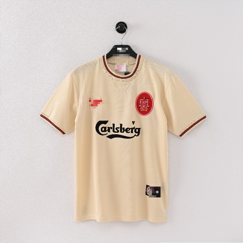 Áo đấu ngắn tay bóng đá sân khách Liverpool 9697 Retro
