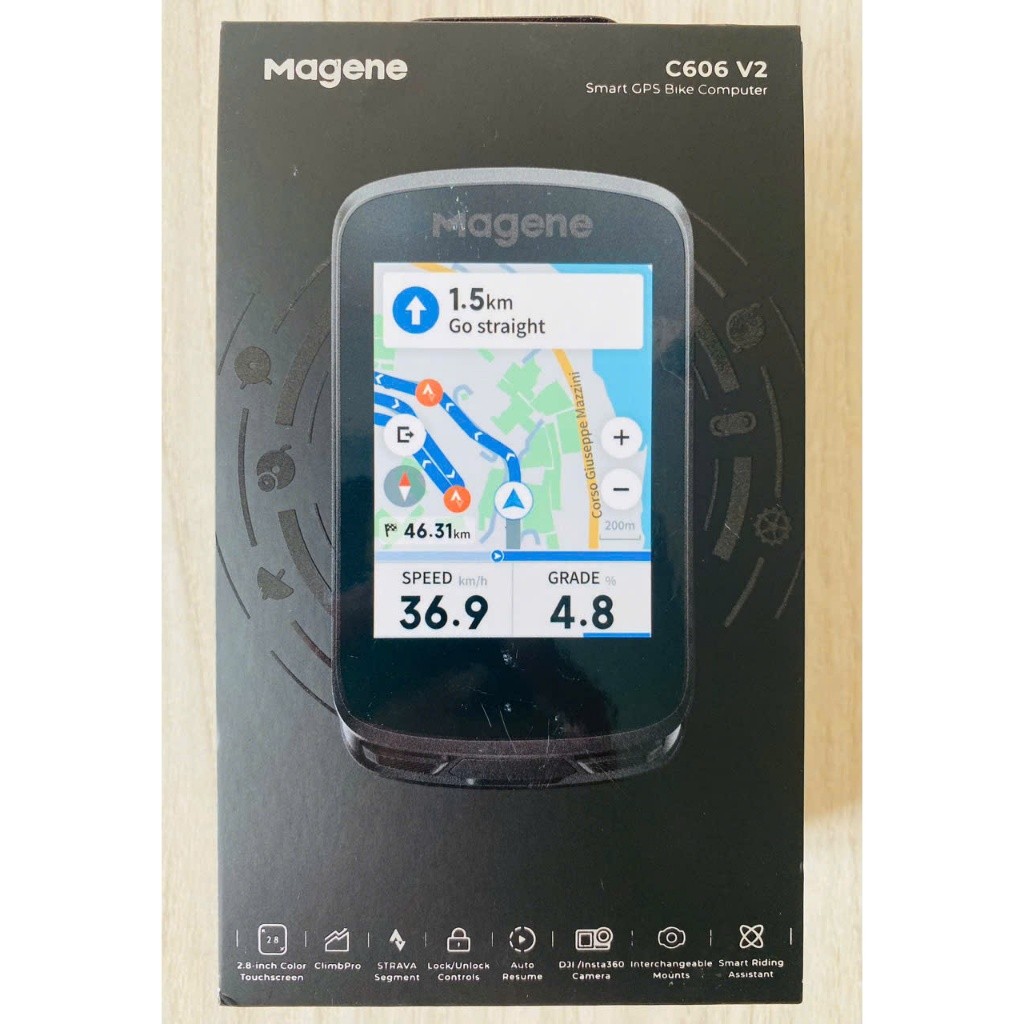 Đồng hồ xe đạp Magene C606 V2 - GPS thông minh với ClimbPro, hỗ trợ Strava, Wi-Fi và Bluetooth