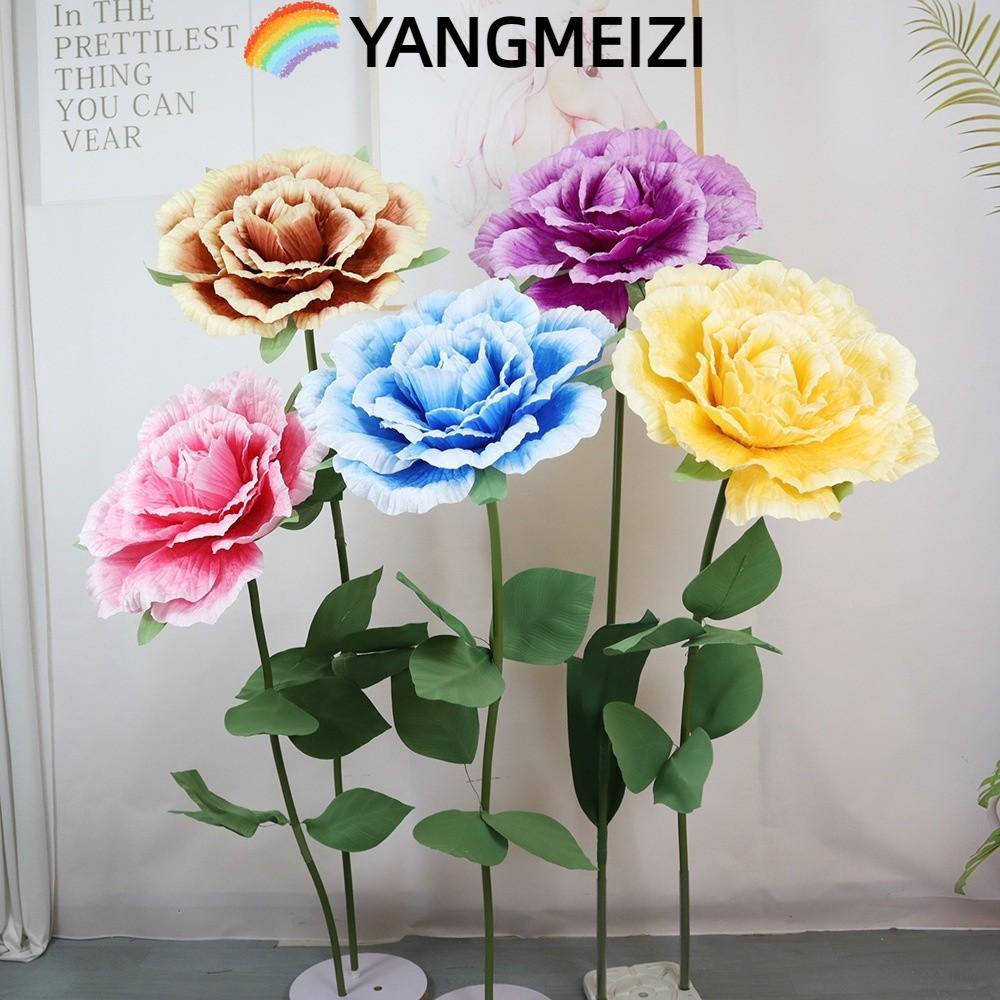 YANGMEIZI PE Foam Hoa hồng nhân tạo, 50cm PE Foam Đạo cụ chụp ảnh khổng lồ, Nhánh hoa hồng Kích thướ