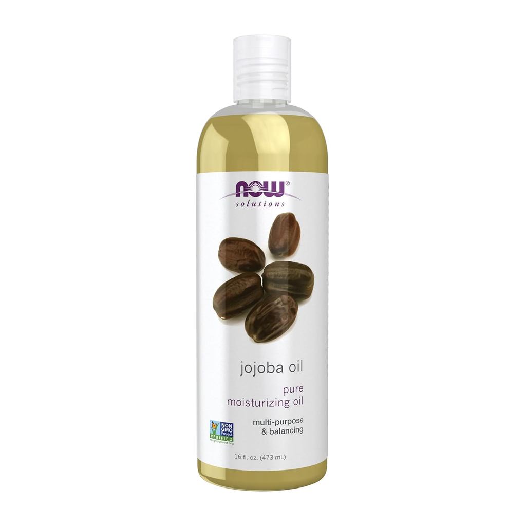 NOW Foods Solutions, Dầu Jojoba, Dầu dưỡng ẩm nguyên chất 100%, Dầu đa năng cho mặt, tóc và cơ thể, 