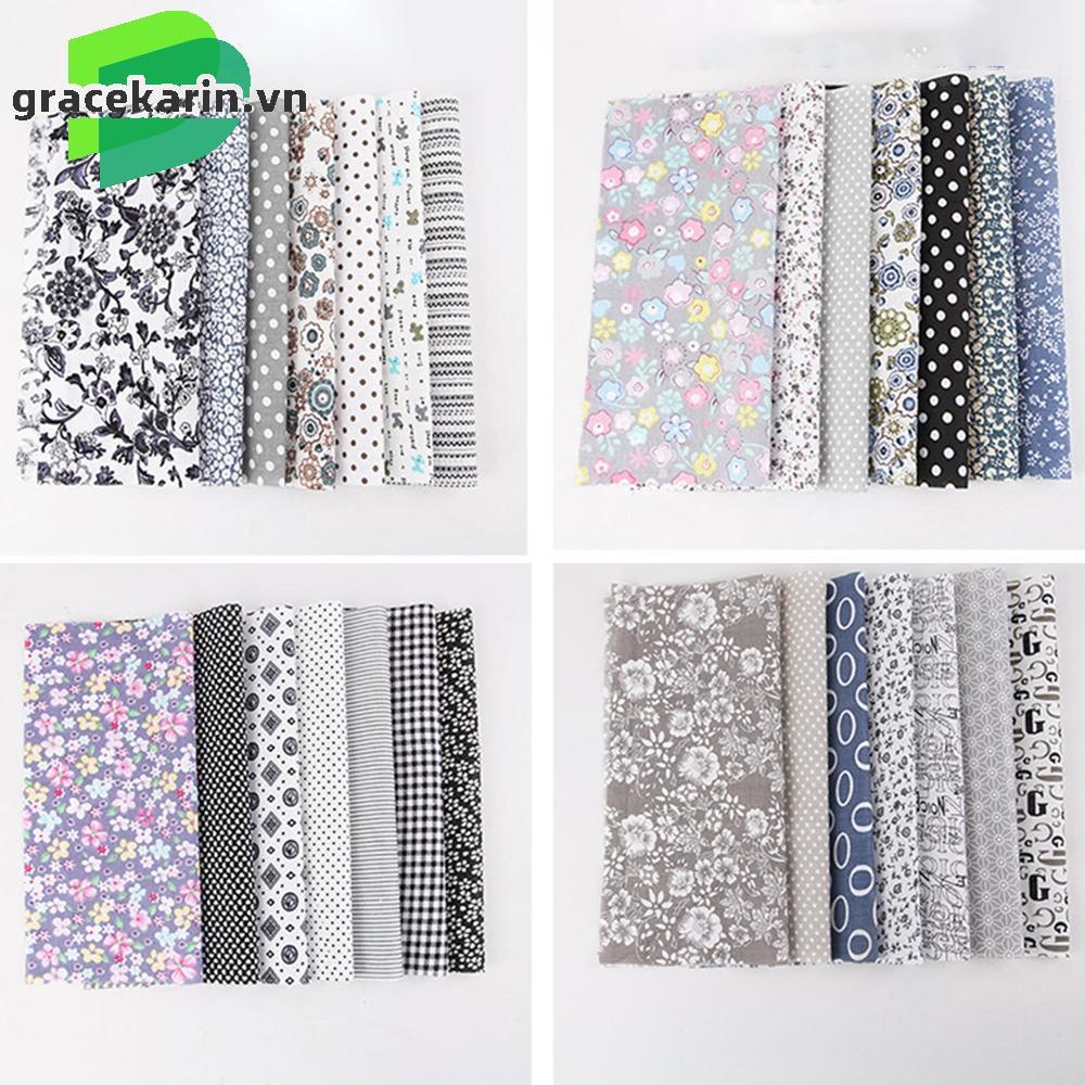 Bundle of 50 PCS Quilting Fabric 10cm*10cm Assorted Cotton Sewing Craft Supplies