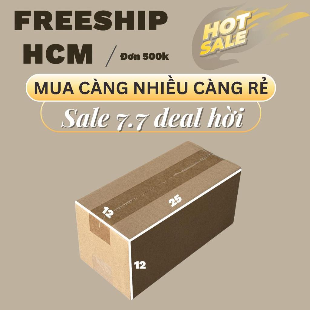 Hộp Carton Thường 25x12x12 Combo 100 Cái