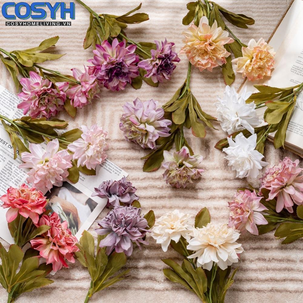 <cosyh>Artificial Dahlia Flowers Elegant Home Accents Lively Touch For Events