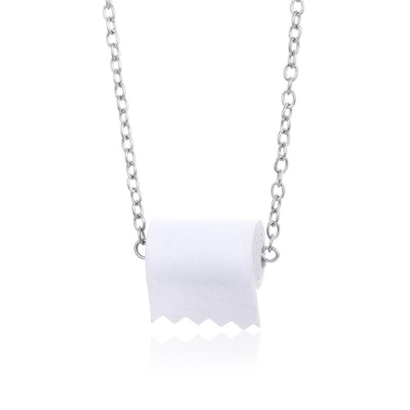Roll paper pp Creative toilet paper earrings, hot-selling paper roll toilet earring accessories tq T