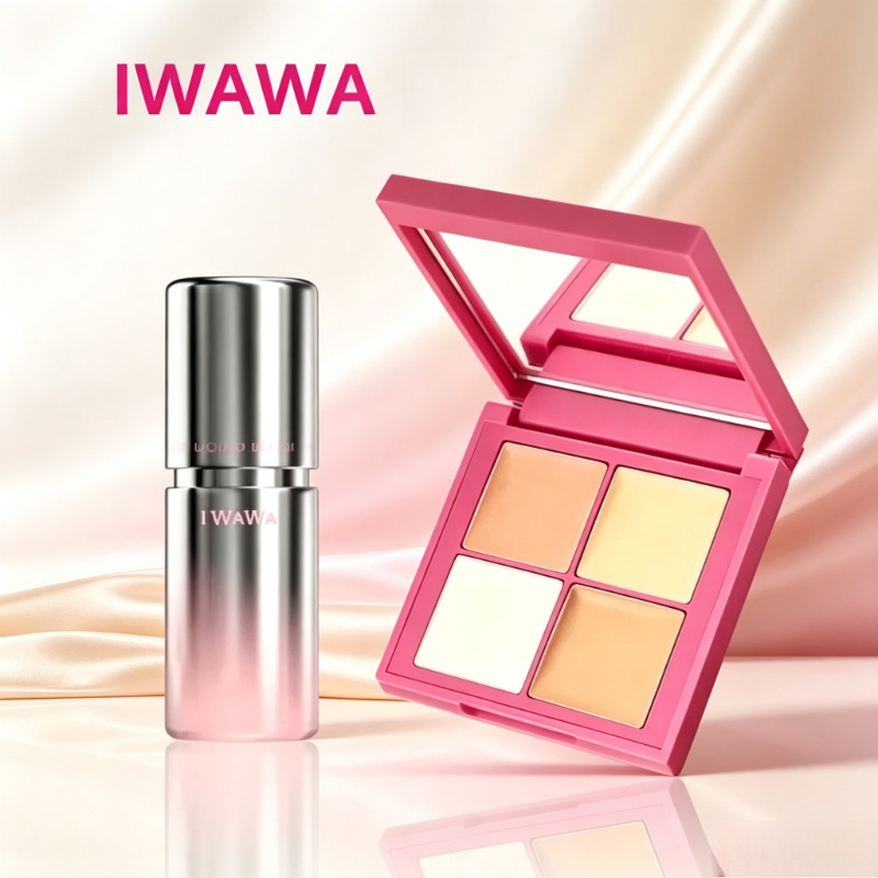 Iwawa Liquid Blush Concealer Silky Fluid Formula Nhẹ Không Nặng Xây Dựng Đào Tự Nhiên Phát Sáng Mặt 