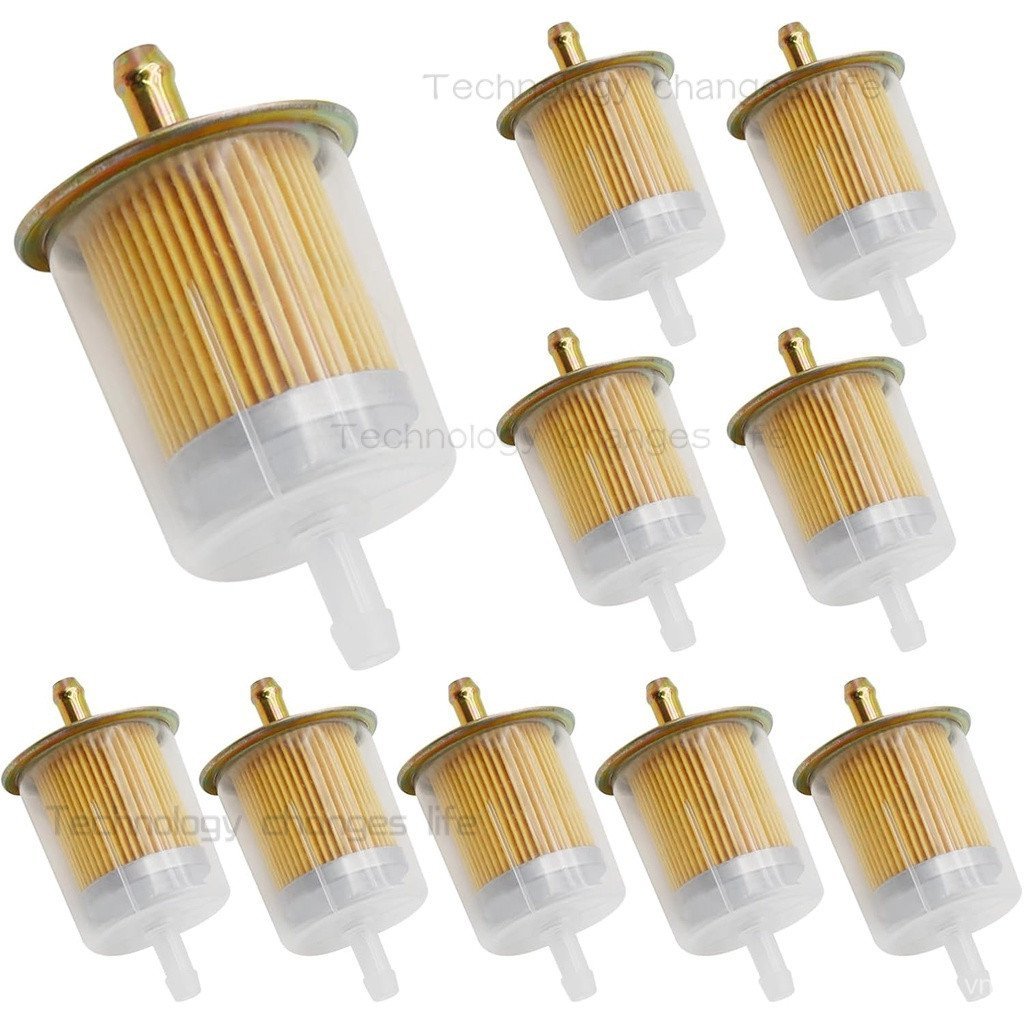 10 Cái 3 / 8 "Đa Năng Nội Tuyến Lọc Nhiên Liệu Cho Ô Tô Xe Tải Xe Máy Máy Kéo Khí Động Cơ Nhiên Liệu