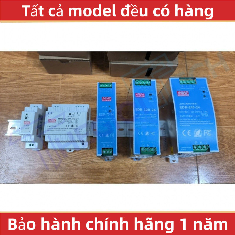 Bộ Nguồn cài ray MWP 5V/12V/24V GIÁ TỐT DR-60-24 HDR-30 HDR-60 HDR-15 HDR-100 24V 12V 5V CHUYỂN nguồ