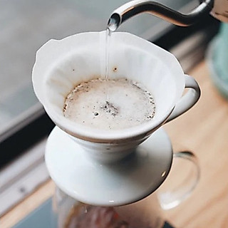 Phễu Lọc Cà Phê Bằng Gốm Sứ Hario V60 Ceramic Dripper VDC-02W - Size 02 Trắng Nhật Bản