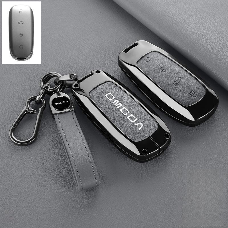 Vỏ chìa khóa hợp kim kẽm cho OMODA C5 OMODA 5 OMODA 7, Móc chìa khóa từ xa ô tô