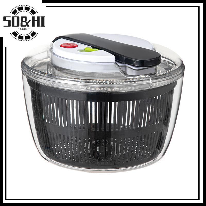 [SD & HI] Máy sấy salad gia dụng cắt và giặt 2 trong 1 Salad Spinner Máy khử nước rau Giỏ hấp thụ đa