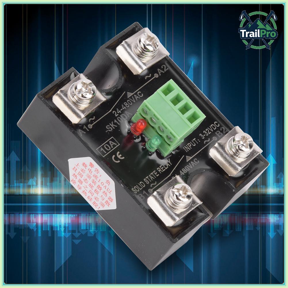 TrailPro Berm Rơle trạng thái rắn SSR Kênh điều khiển DC AC một pha 24-480VAC (10A(BERM-SK10DA))