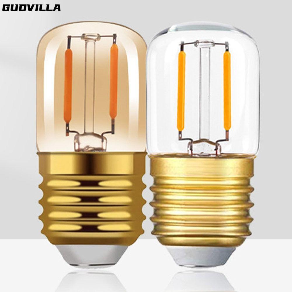 Bóng đèn pha lê GUDVILLA T28, Bóng đèn LED sợi đốt 1W, Đèn chùm gia đình Nến trắng ấm E26 E27 Bóng đ