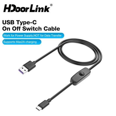 HdoorLink USB Sang Loại C Cáp Chuyển Đổi 5V Dây Sạc USB Nối Dài Nguồn Điện Dây Cho Quạt Điện Thoại Đèn LED