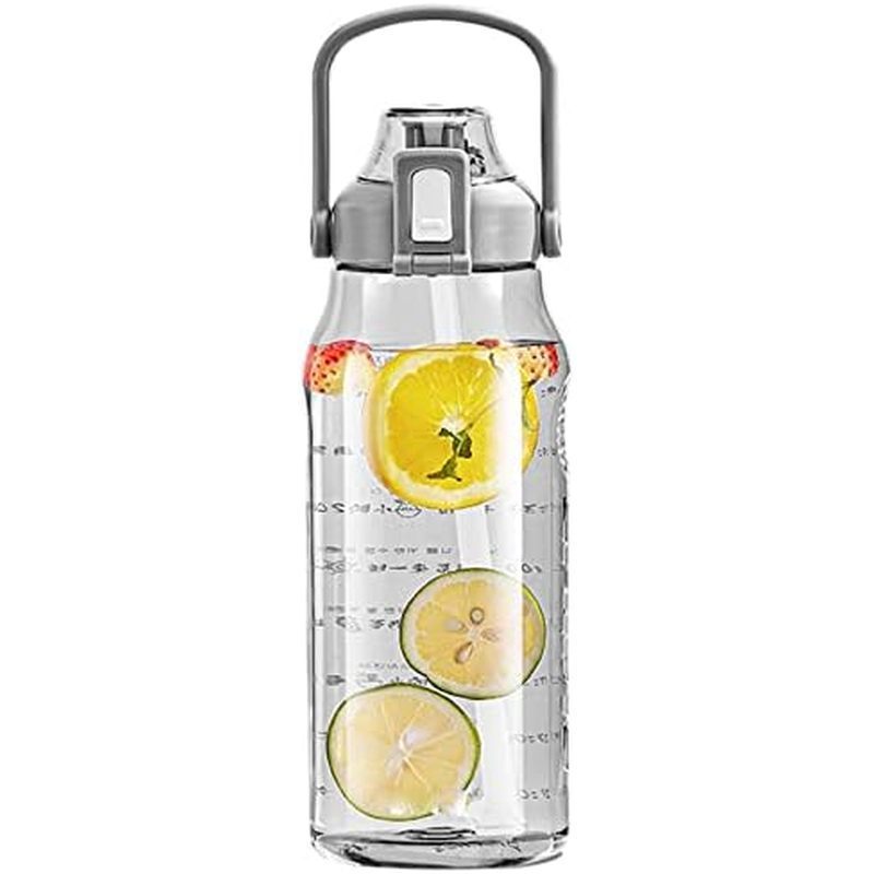 COYOUCO Outdoor Water Bottle with Time Marker and Straw to Ensure You Drink Enough Water Throughout 