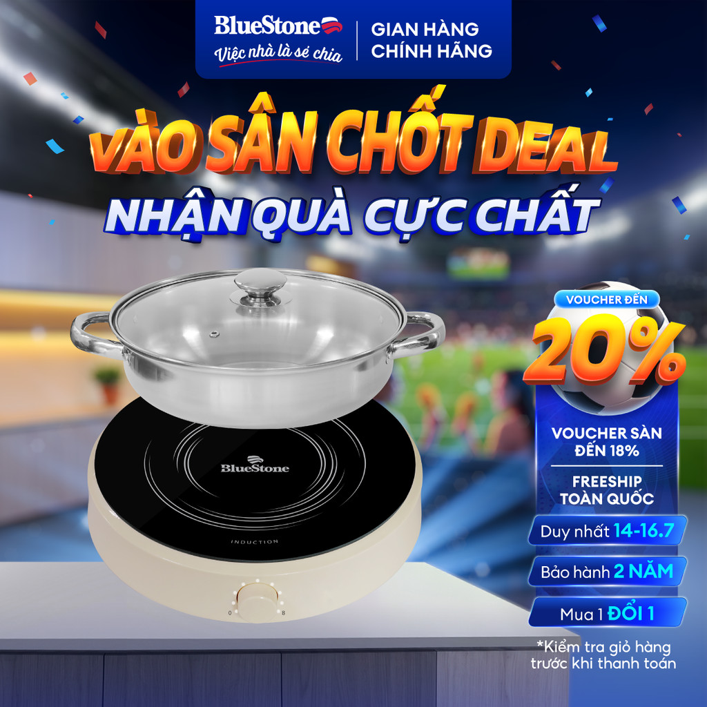 Bếp Từ Đơn BlueStone ICB-6603 | 2000W – Nấu Nhanh, Không Khói | Mặt Kính Chịu Lực – Điều Khiển Cảm Ứ
