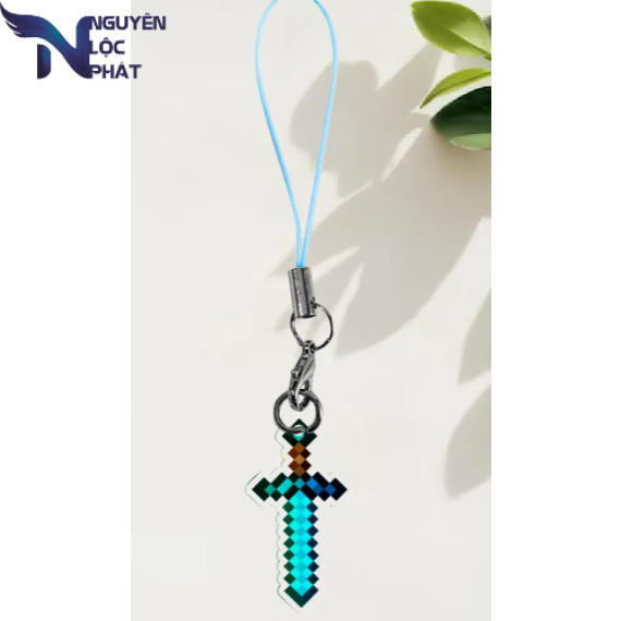 Minecraft diamond sword - phone charm 11 nlp