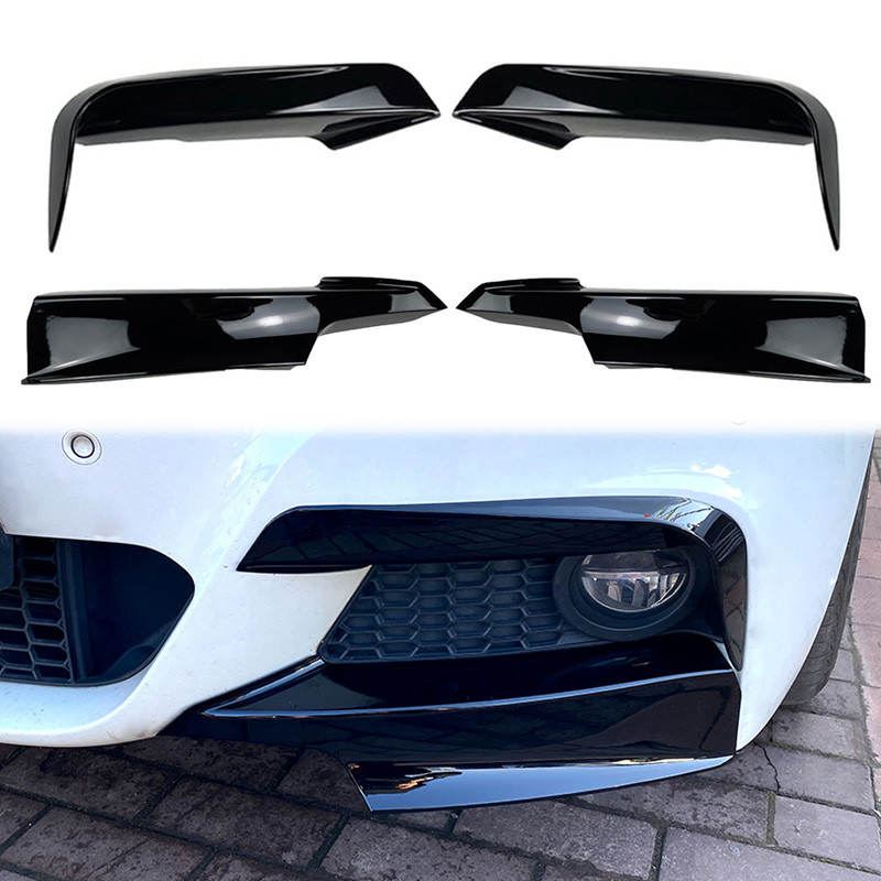 TỐT NHẤT Bóng Đen Trước Bộ Chia Canard Lỗ Thông Hơi Viền Cho Xe BMW 3 Series F30 F31 M Sport 2012-20