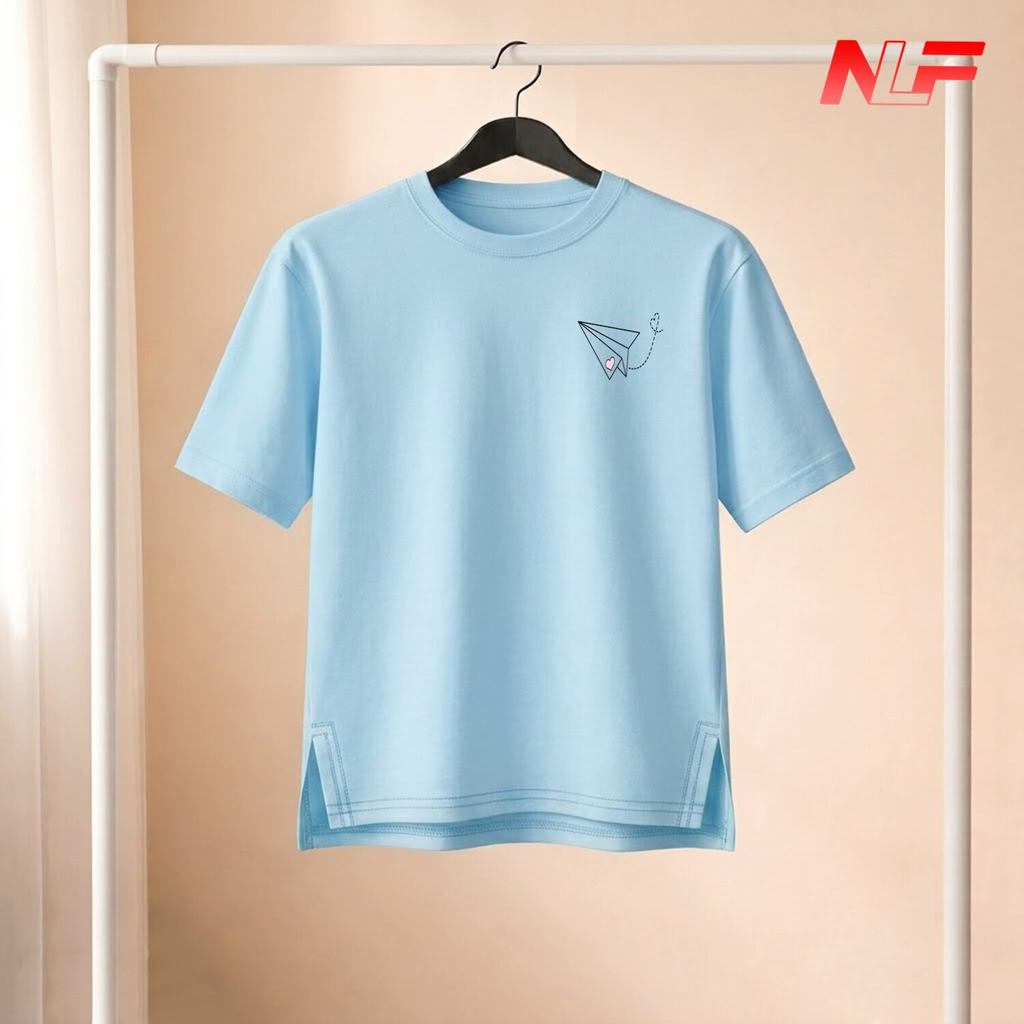Áo Thun Tay Lỡ Xẻ Tà Máy Bay Giấy XT-041 - NLF Store