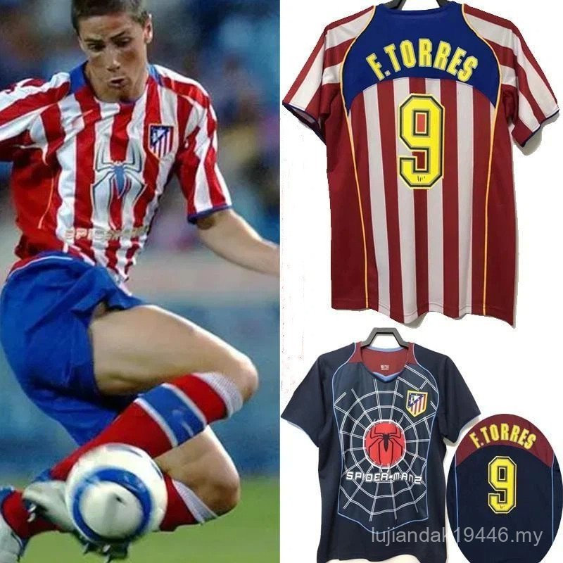 Áo Sơ Mi Phiên Bản Retro 2004-2005 Atletico Madrid Jersey F.TORRES Áo Sơ Mi Bóng Đá