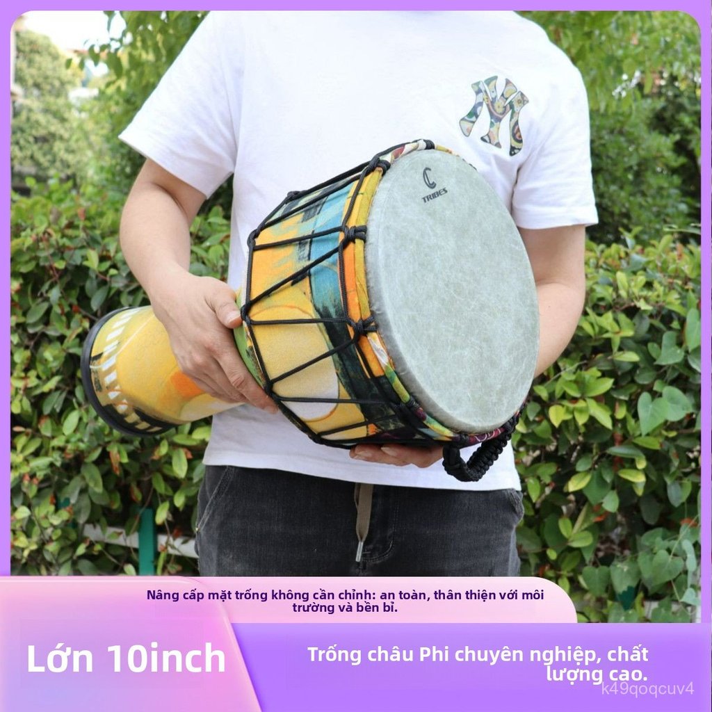 Trống Djembe 10 inch Jungle Tribe chuyên nghiệp biểu diễn và tập luyện âm nhạc cho người lớn