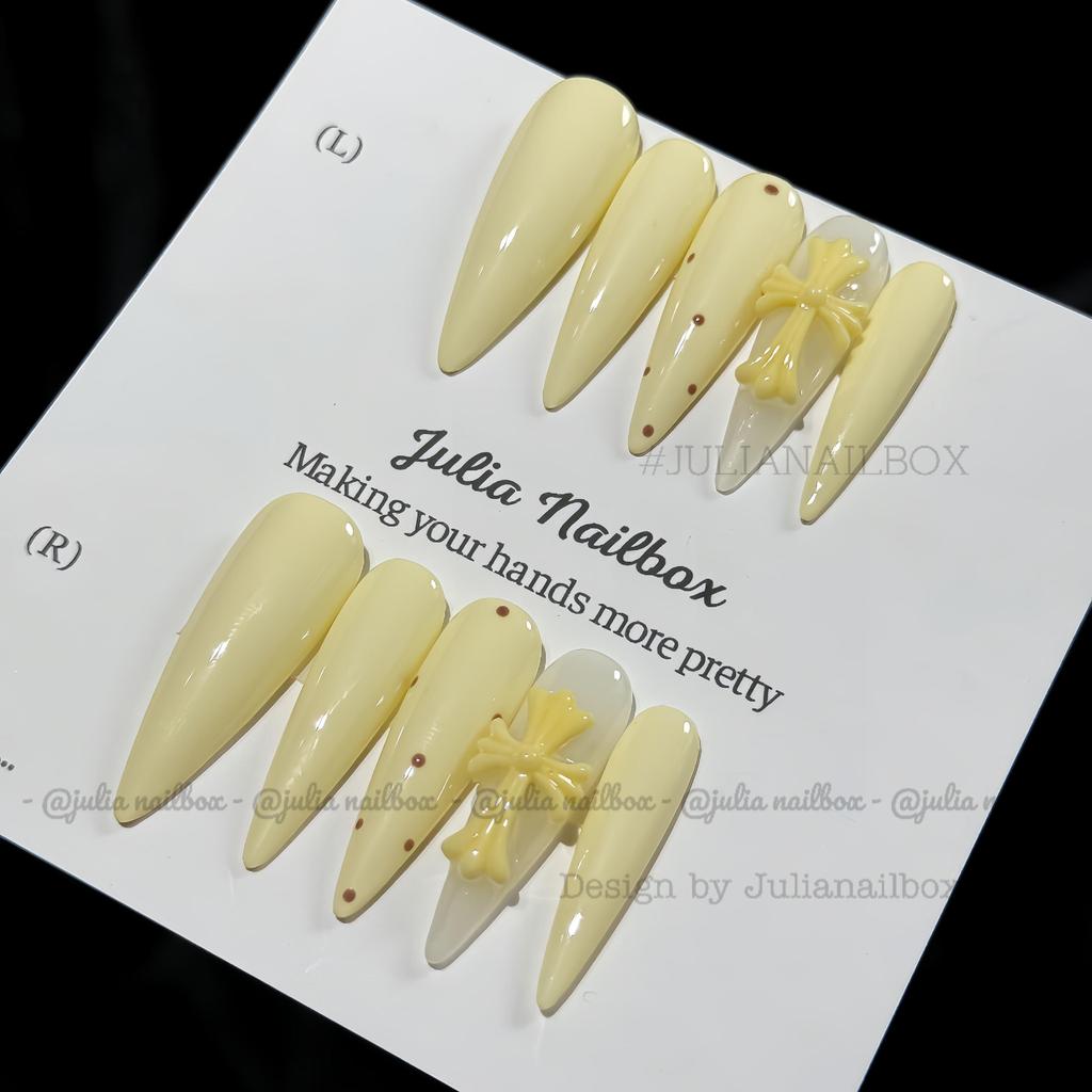 JuliaNailbox Mã 475 Thiết Kế Thủ Công - Kèm Dụng Cụ Gắn