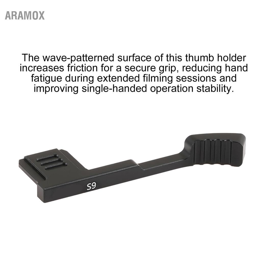 Aramox YUEHISY Camera kim loại Thumb Grip Hợp kim nhôm Tay cầm giày lạnh Hỗ trợ phần còn lại Bạc cho
