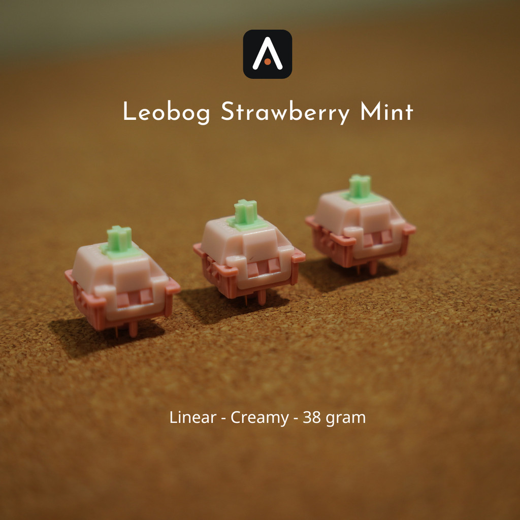 Swich Leobog Strawberry Mint -linear - red switch - công tắc cho bàn phím cơ - không dùng cho phím h