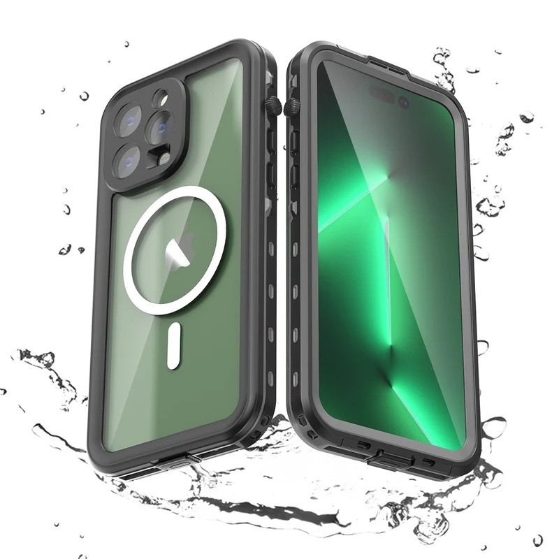 Yyyshellbox-Ốp điện thoại chống nước chuyên nghiệp chống sốc từ tính nóng IP68 cho iphone16promax / 
