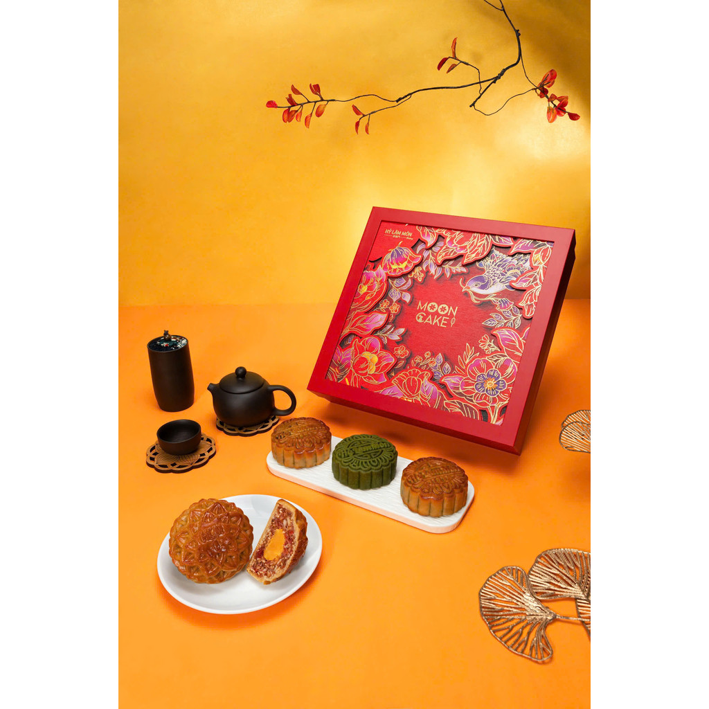 Bánh trung thu HỶ LÂM MÔN bánh lẻ tự chọn 220 gram (kèm hộp và túi)