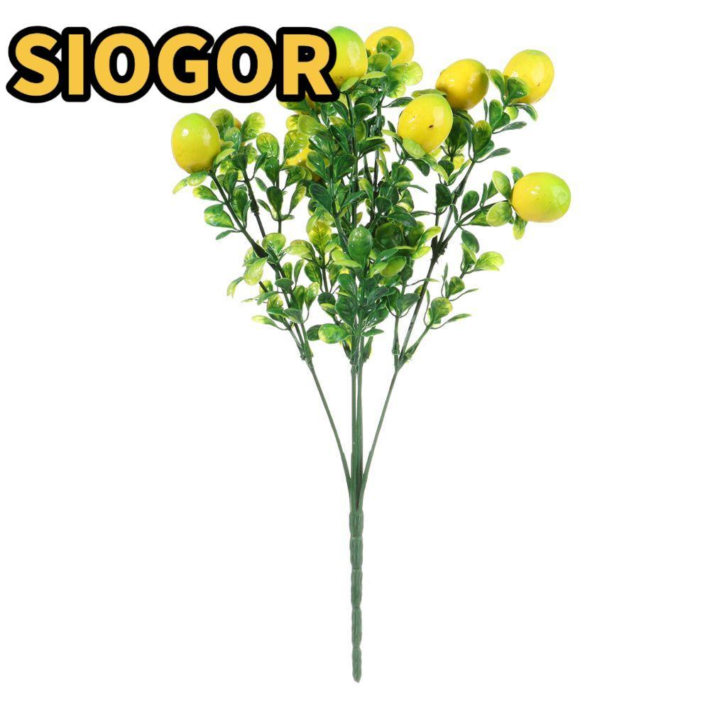 SIOGOR Lemon Branch Table Centerpiece Holiday Lemon Tree Greenery Trang trí cho trái cây gia đình