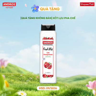 [QUÀ TẶNG KHÔNG BÁN]  Xốt Lựu Pha Chế - Làm Từ Trái Cây Thật - Nguyên liệu pha chế - ANDROS FRUIT MIX - 820ml