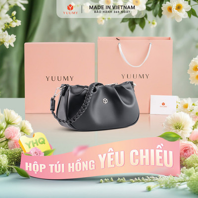 Bộ hộp quà YUUMY (Túi đeo vai nữ YUUMY YN253 + Hộp quà YHQ2 + Túi giấy YTG2 + Túi rút BVR3838 + Thiệp cảm ơn YBT1)