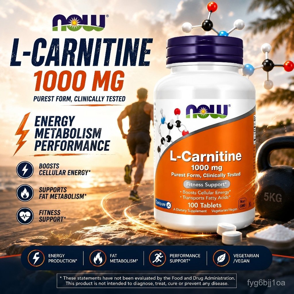 NOW L-Carnitine 1000mg Chính Hãng – Hỗ Trợ Chuyển Hóa Năng Lượng, 100 Viên Nén@1231
