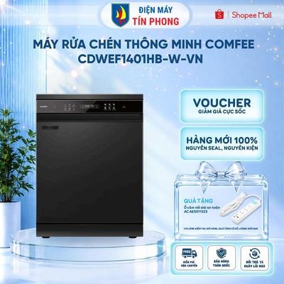 [Shopee Lắp 0Đ HCM HN] Máy rửa chén thông minh COMFEE CDWEF1401HB-W-VN - 14 bộ - Bảo hành 24 tháng