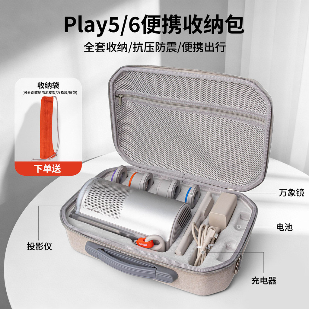 Thích hợp cho túi lưu trữ máy chiếu XGIMI Play6 Phụ kiện máy chiếu Play6 Hộp lưu trữ di động có thể 