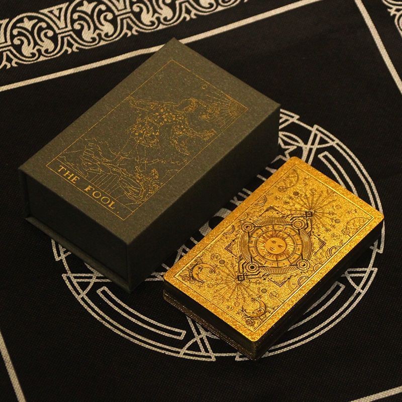 Trọn Bộ Thẻ Waite Thẻ TAROT Lá Vàng Dập Thẻ TAROT Lotta TAROT Victor Collector 's Edition 26 / 8 / 5