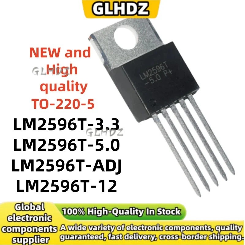 TO-220-5 5UNITS LM2596T-3.3 LM2596T-5.0 LM2596T-ADJ LM2596T-12 hoàn toàn mới còn hàng