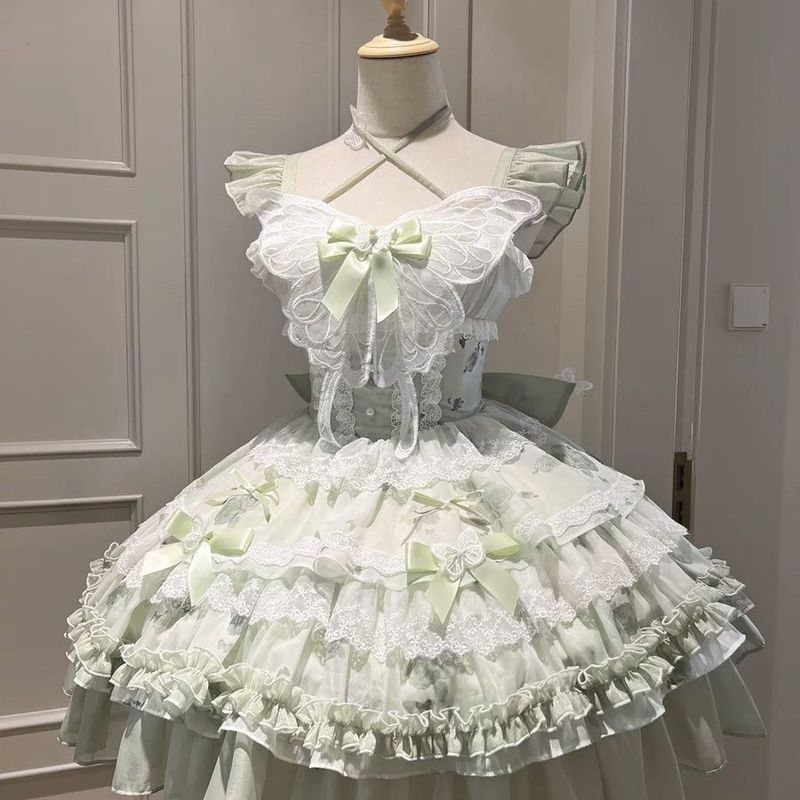 [Hợp đồng thời kỳ hoa] Váy lolita phong cách múa ba lê Quà tặng sinh nhật người lớn lo lo