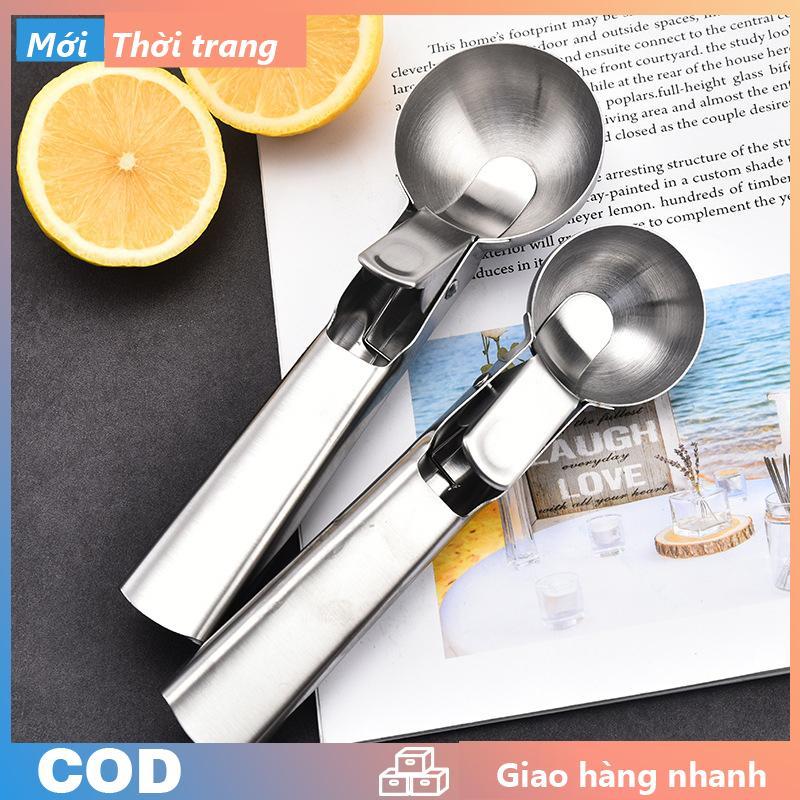 Ice Cream Scoops thép không gỉ Ice Cream Digger không dính trái cây Ice ball maker dưa hấu Ice Cream