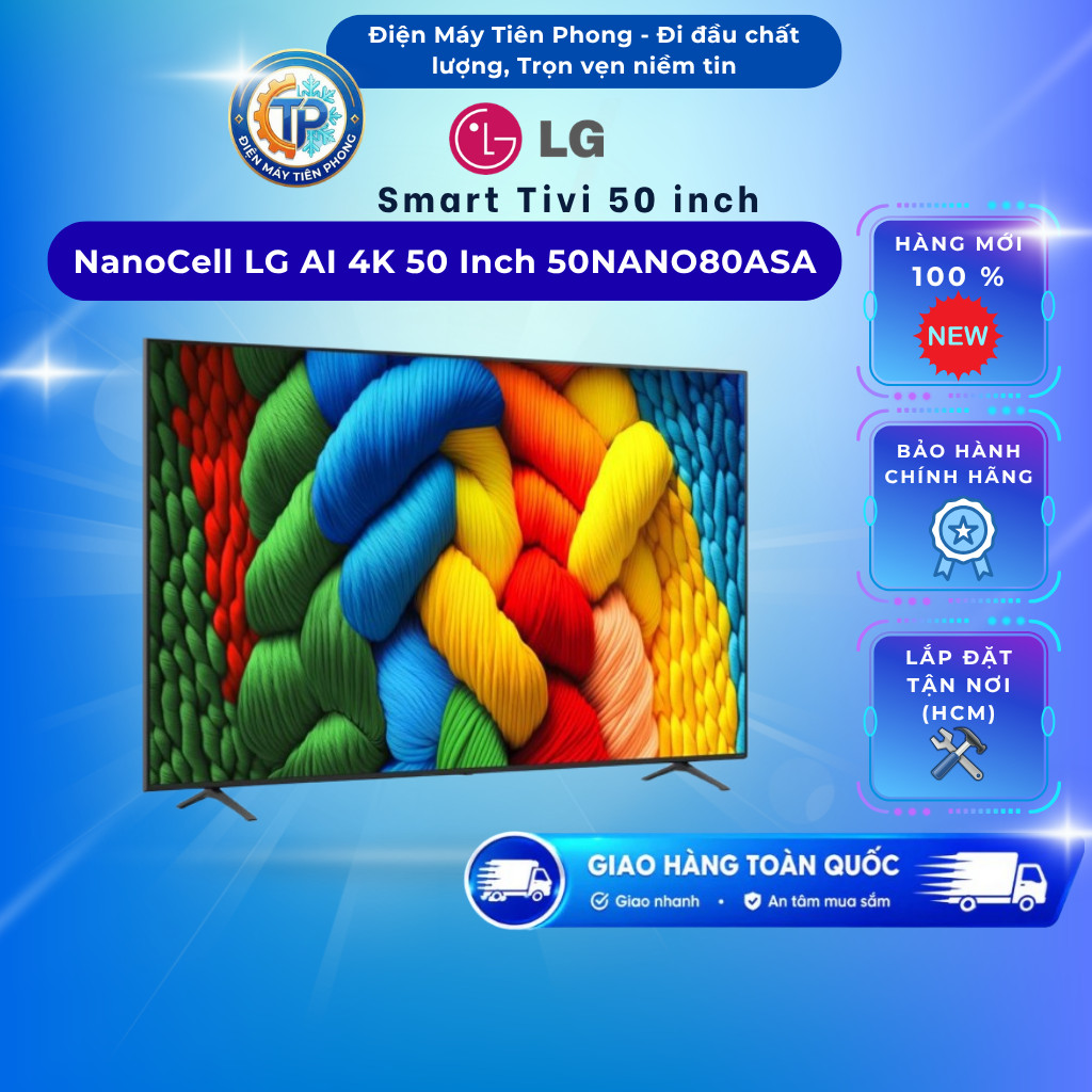 50NANO80ASA - Smart Tivi NanoCell LG AI 4K 50 Inch 50NANO80ASA - Hàng Chính Hãng