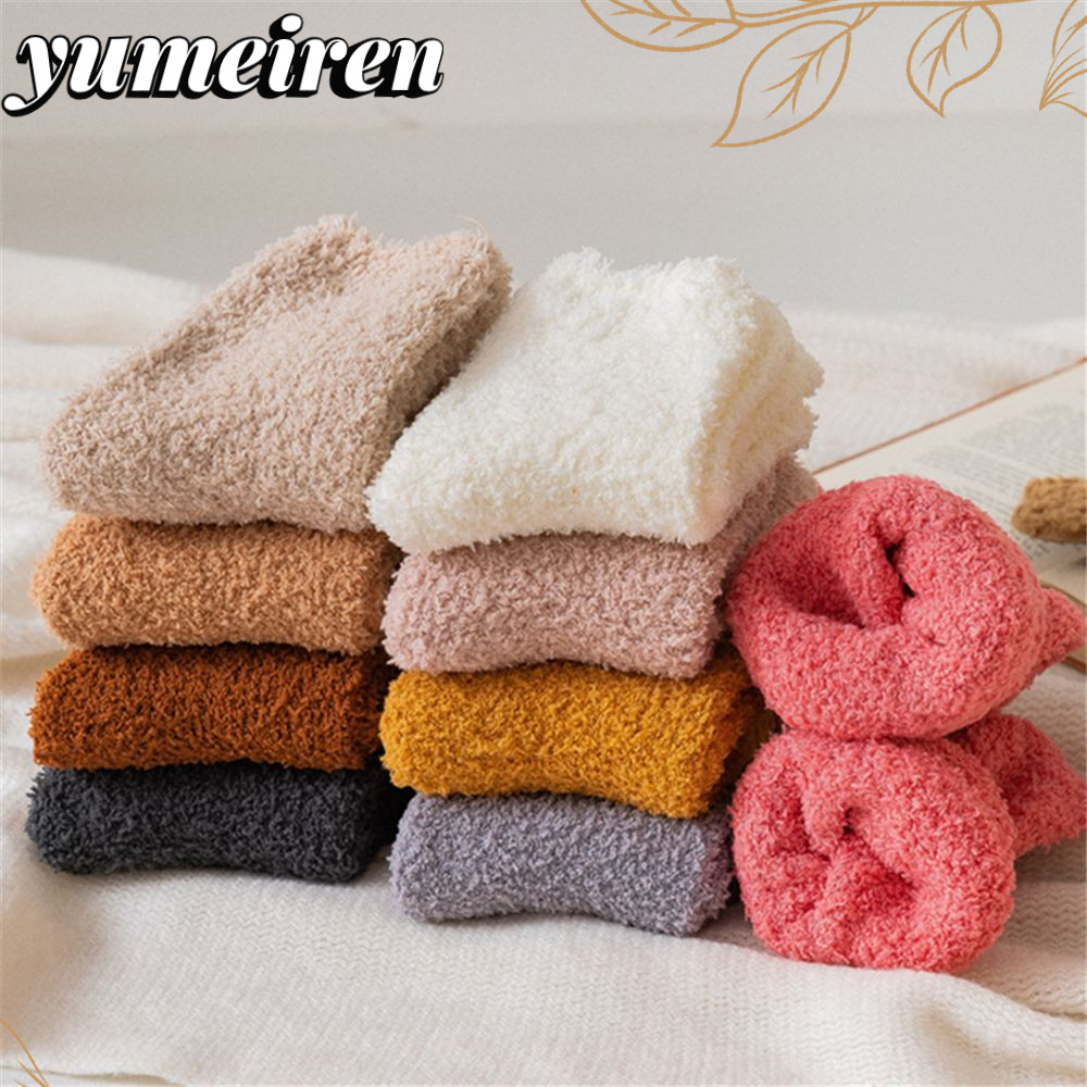 YUMEIREN Tất Ngủ Nam Nữ Thời Trang Mùa Đông Ấm Áp Thoáng Khí Mềm Mại Lông Tơ Cosy
