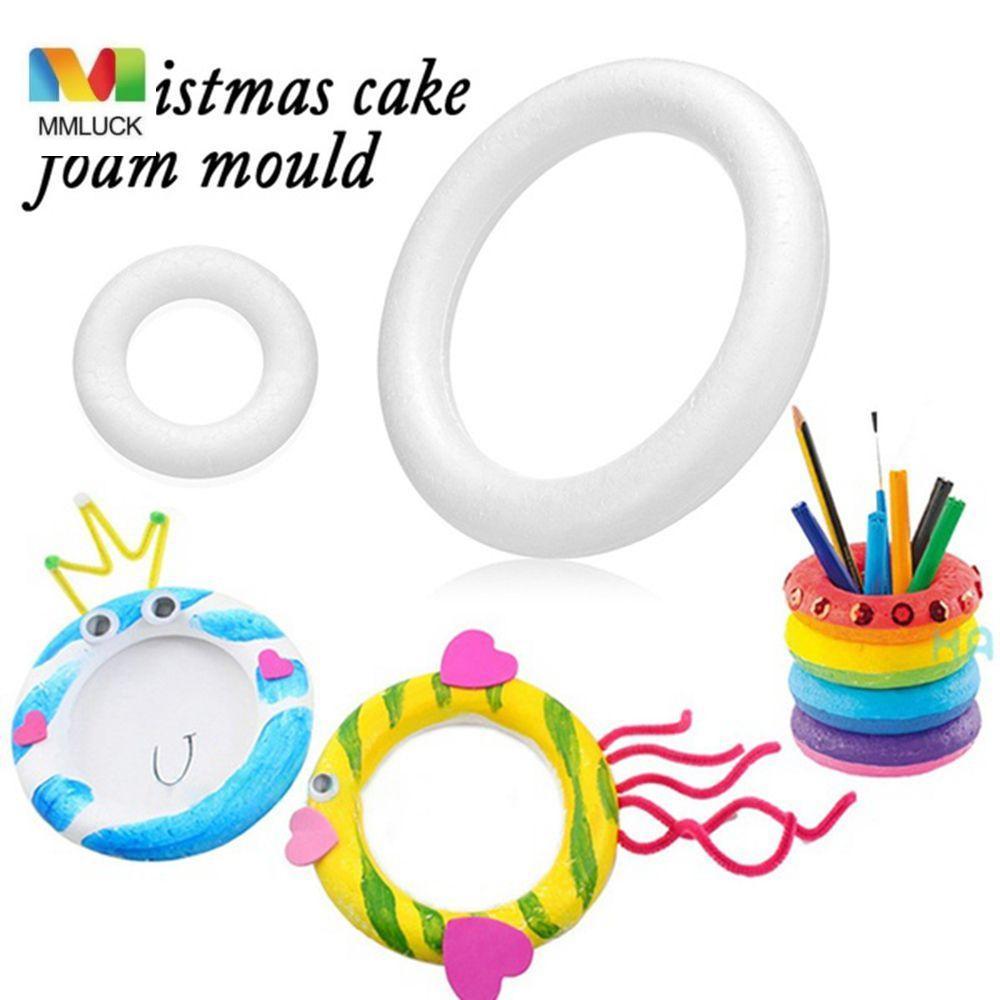 MMLUCK Vòng xốp MMLUCK Polystyrene Xmas Trang trí đám cưới tròn